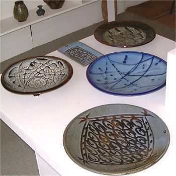 Selection of pots in the showroom