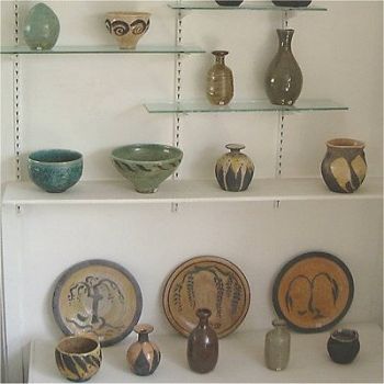 Selection of pots in the showroom