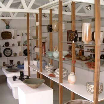 Selection of pots in the showroom