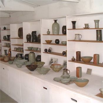 Selection of pots in the showroom