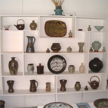 Selection of pots in the showroom