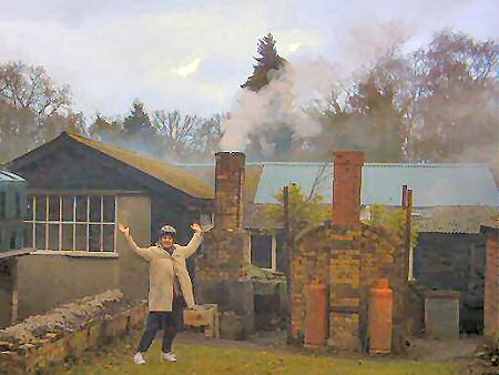 Jeremy Leach, ecstatic after the big kiln was fired for the first time in 23 years