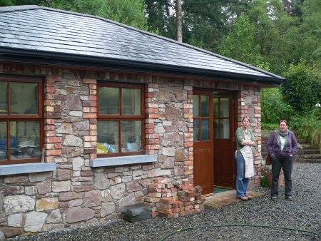 Gas kiln shed