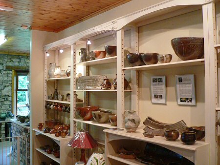 Pots for sale in the showroom