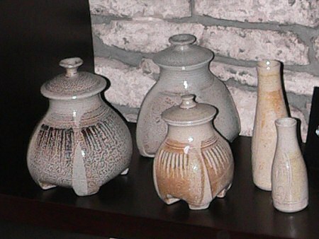 Pots for sale in the showroom