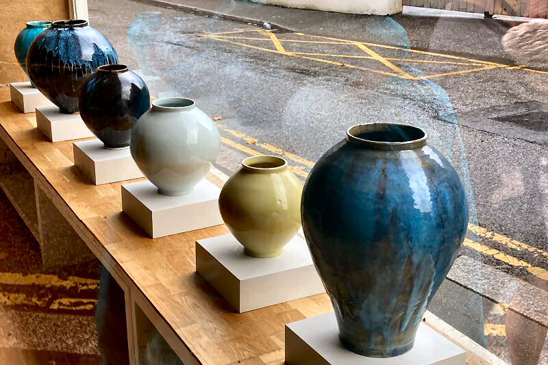 Pots in the shop window