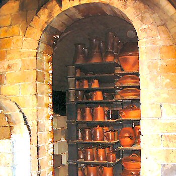Kiln chamber waiting to be emptied