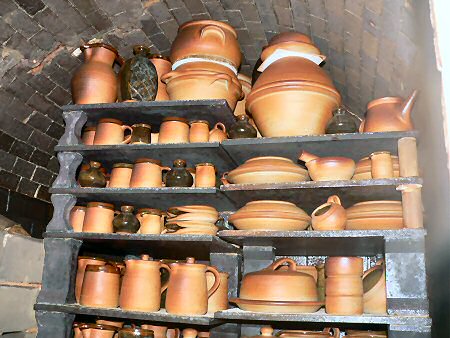 Inside the kiln