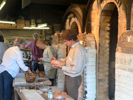 Pots being fettled
