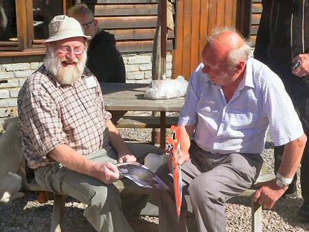 John Leach sharing a joke with ex-Winchcombe potter Don Jones