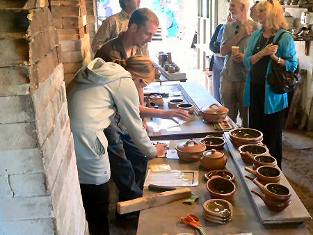 Pots being priced
