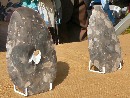 Flint axe heads made by Phil Harding