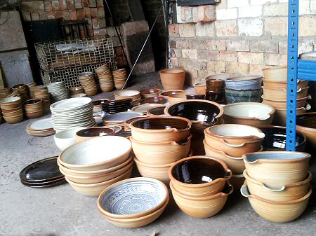 Pots fresh from the kiln